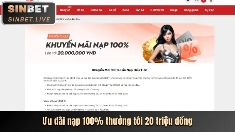 Hình ảnh tiền thưởng chào mừng lớn, tượng trưng cho khuyến mãi dành cho người chơi mới tại 789b info